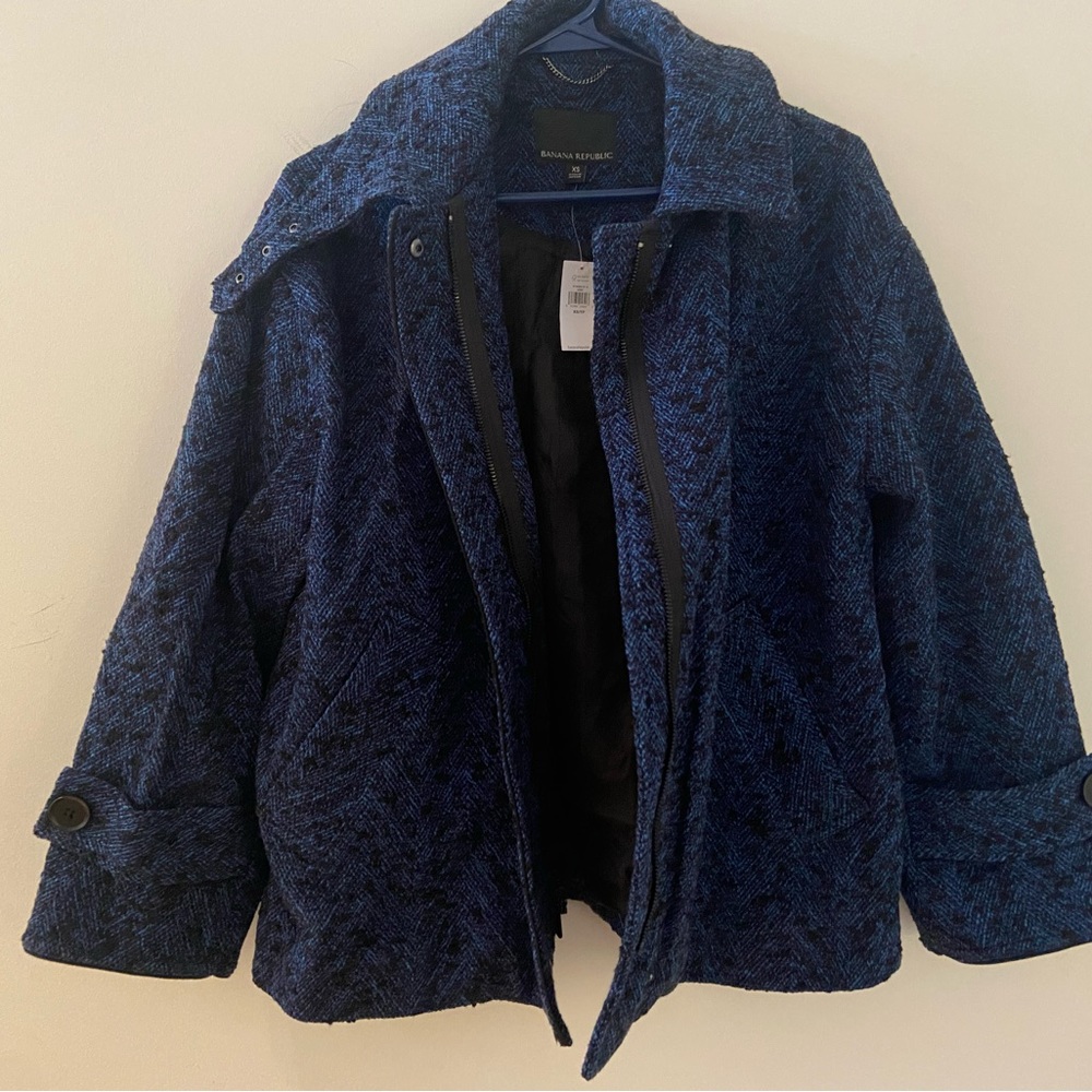 Banana republic jacquard cotton coat